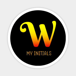 Letter W Initials Unique Name T-Shirt Magnet